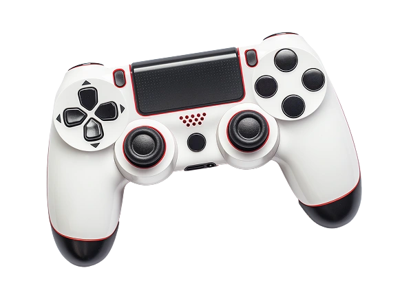 Joystick van een spelconsole in wit