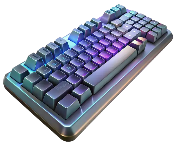 Gaming-toetsenbord in zwart met neonverlichting